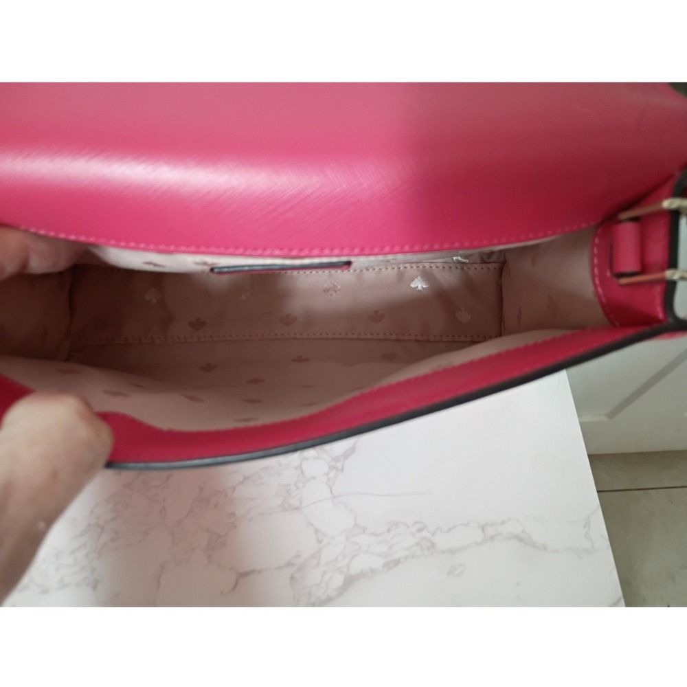 KATE SPADE Carson Pink Ruby Leather Convertible Crossbody Bag - EUC - Picture 8 of 10